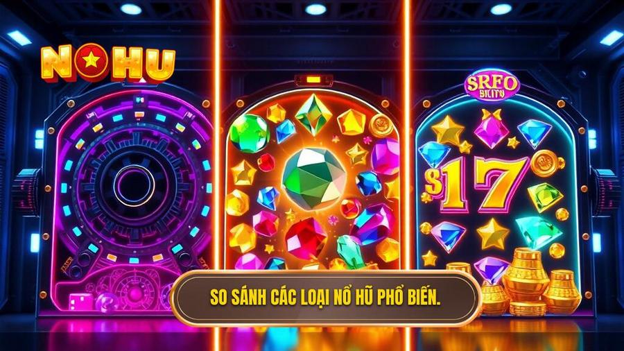 3. So sánh các loại nổ hũ phổ biến.