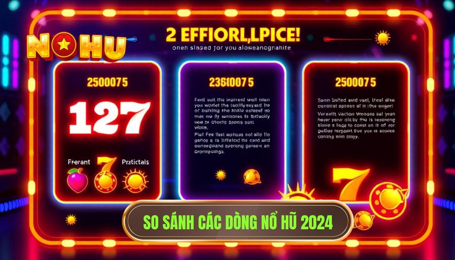 Bảng so sánh các dòng game nổ hũ phổ biến nhất 2024